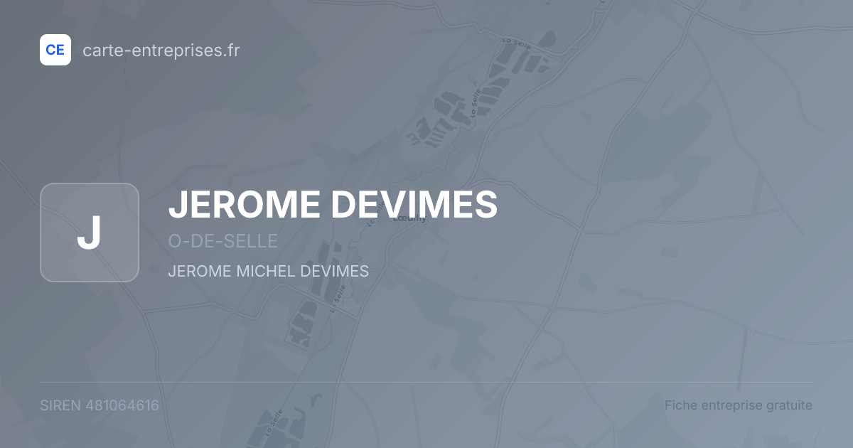 JEROME DEVIMES — 481064616 — fiche entreprise