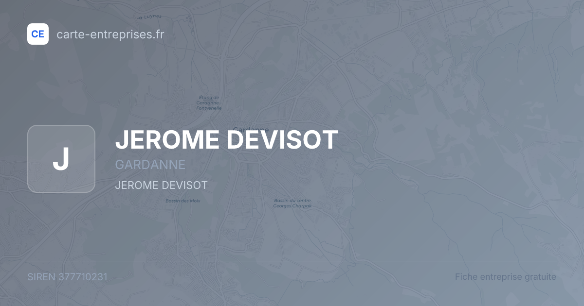 JEROME DEVISOT — 377710231 — fiche entreprise