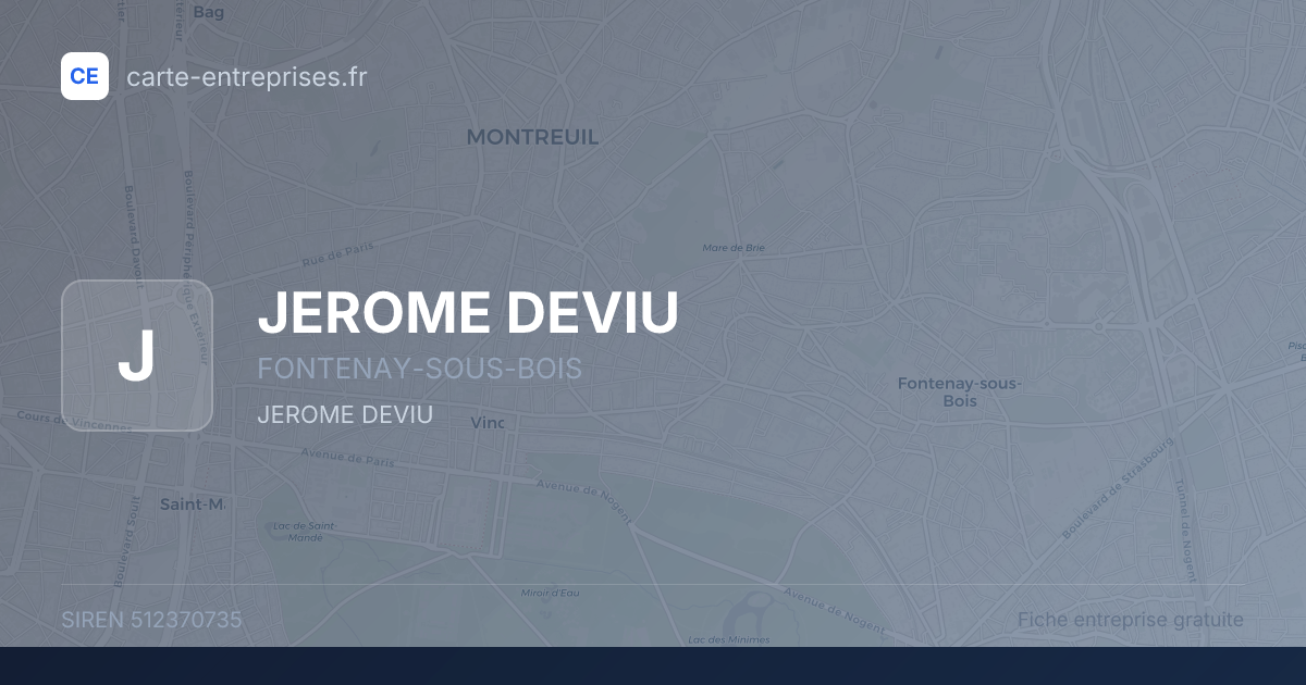 JEROME DEVIU — 512370735 — fiche entreprise
