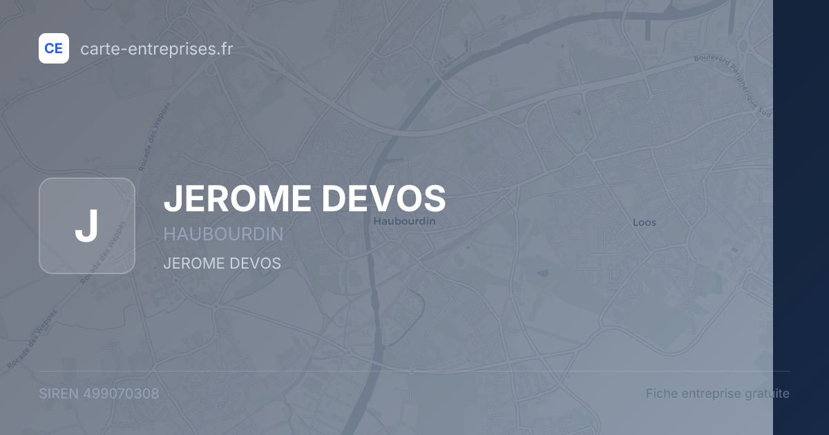 JEROME DEVOS — 499070308 — fiche entreprise