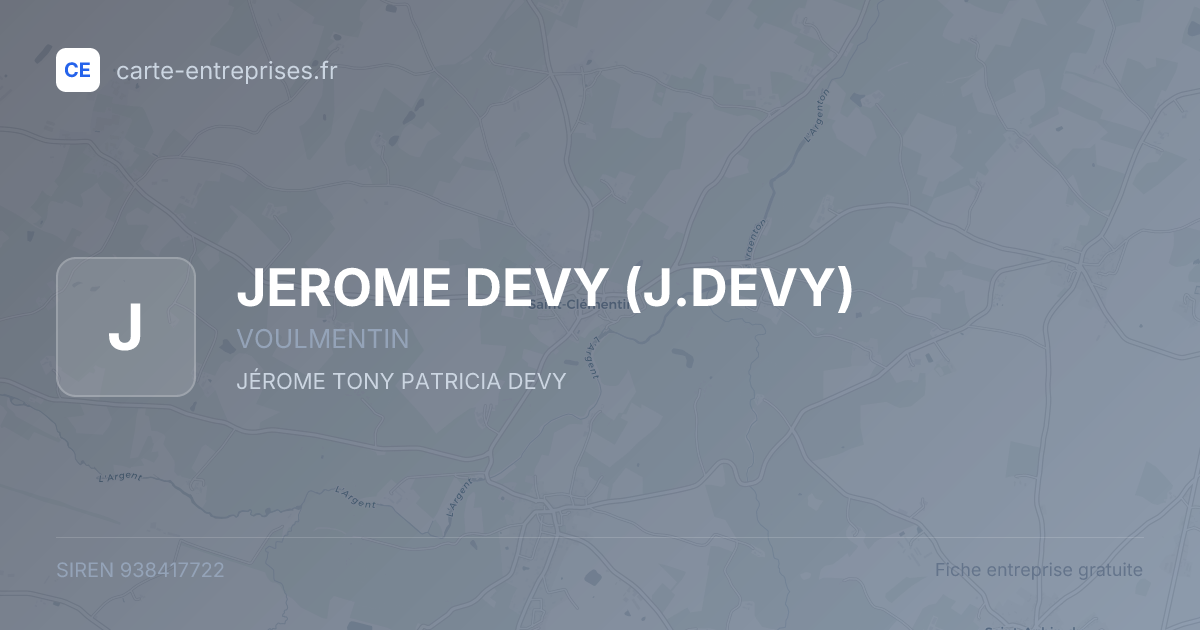 JEROME DEVY (J.DEVY) — 938417722 — fiche entreprise