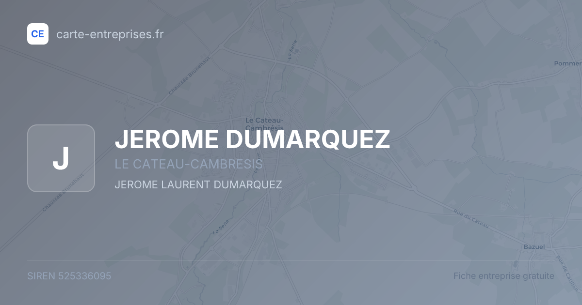 JEROME DUMARQUEZ — 525336095 — fiche entreprise