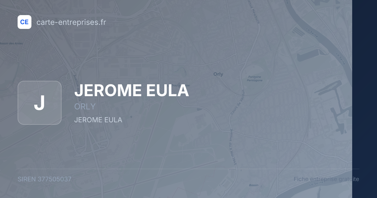 JEROME EULA — 377505037 — fiche entreprise