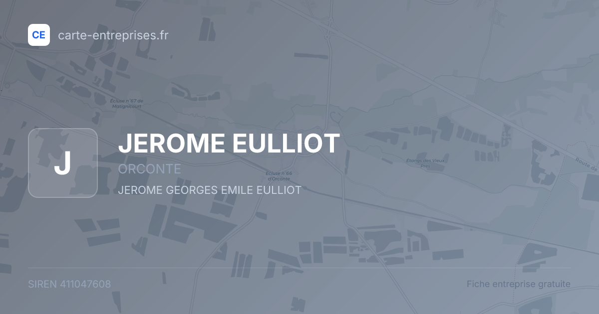 JEROME EULLIOT — 411047608 — fiche entreprise