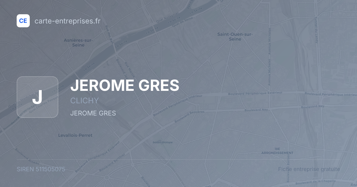 JEROME GRES — 511505075 — fiche entreprise
