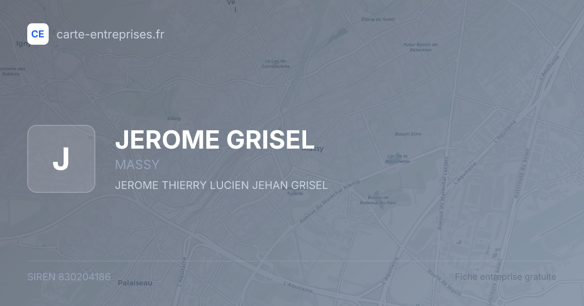 JEROME GRISEL — 830204186 — fiche entreprise