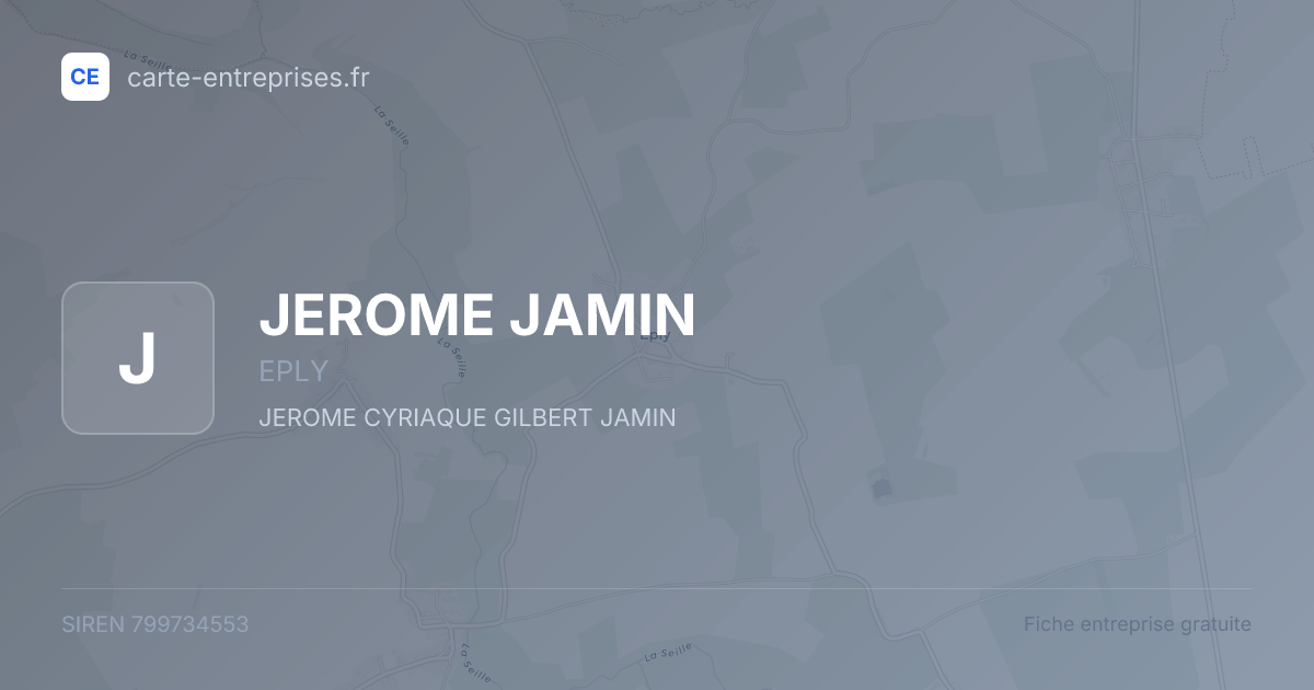 JEROME JAMIN — 799734553 — fiche entreprise