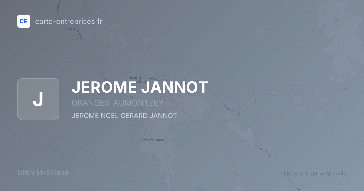 JEROME JANNOT — 514577840 — fiche entreprise