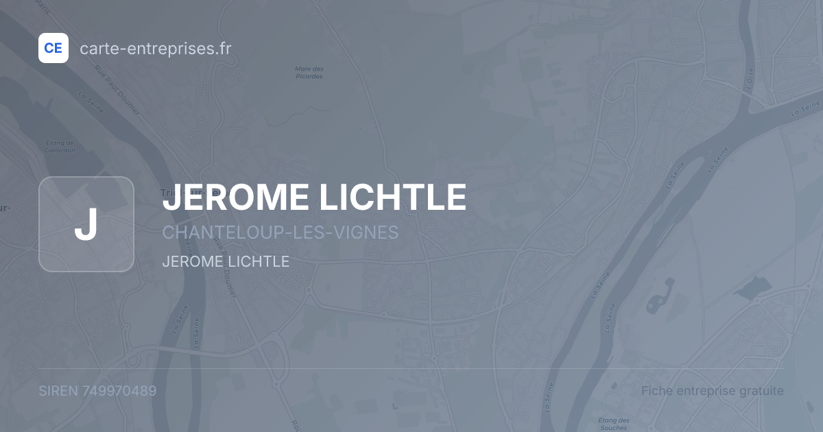 JEROME LICHTLE — 749970489 — fiche entreprise