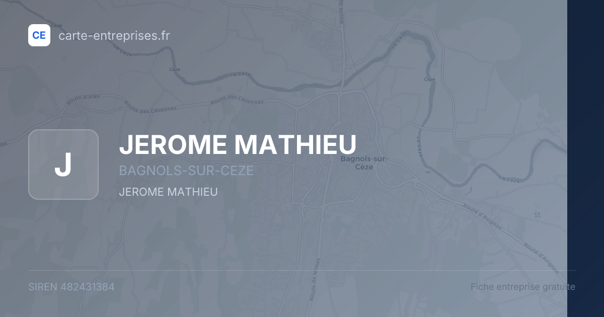 JEROME MATHIEU — 482431384 — fiche entreprise