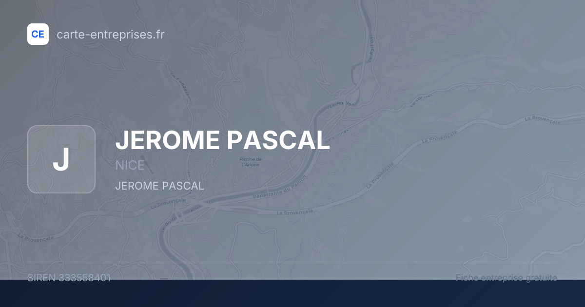 JEROME PASCAL — 333558401 — fiche entreprise