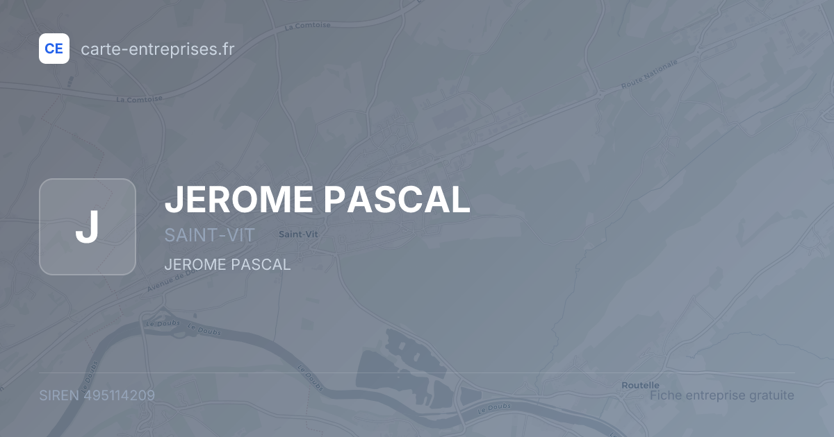 JEROME PASCAL — 495114209 — fiche entreprise