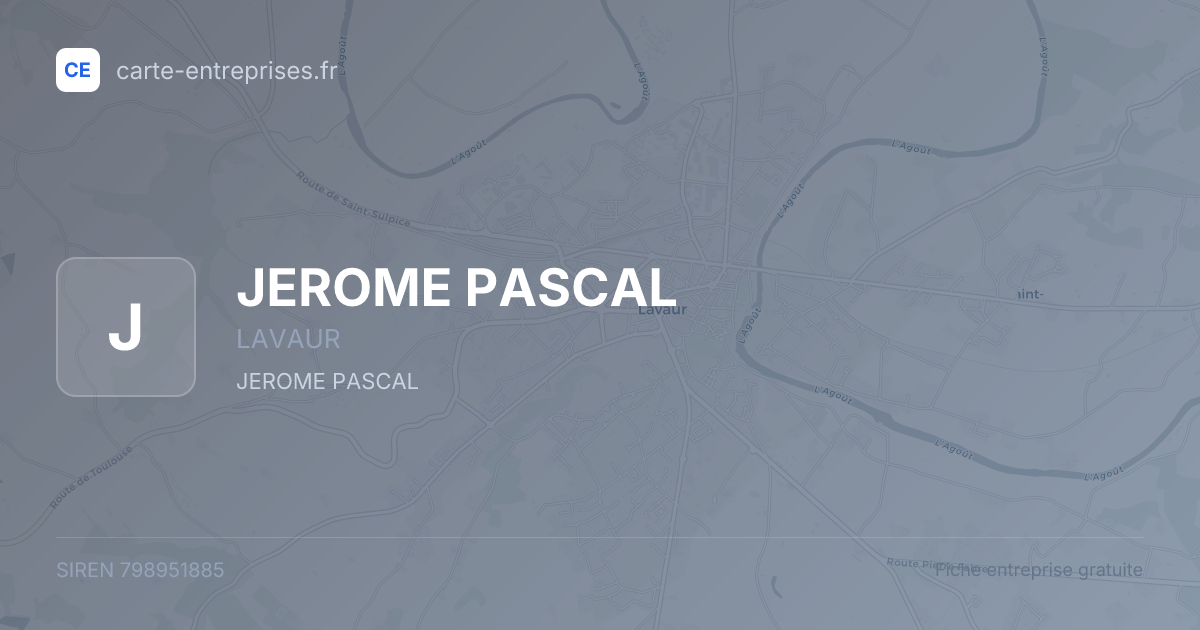 JEROME PASCAL — 798951885 — fiche entreprise