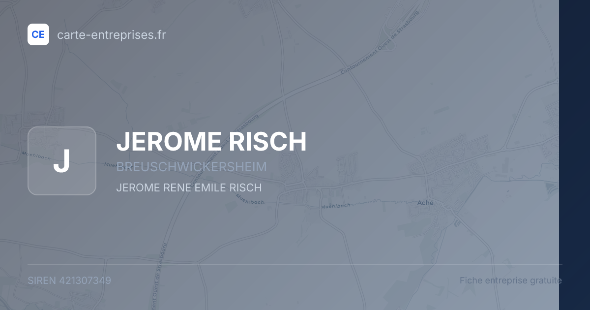 JEROME RISCH — 421307349 — fiche entreprise