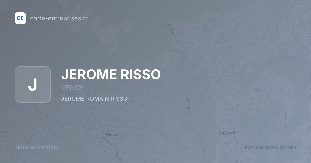 JEROME RISSO — 939928719 — fiche entreprise