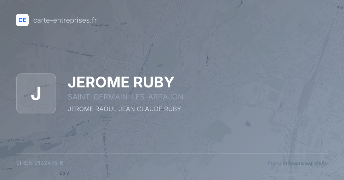 JEROME RUBY — 913247516 — fiche entreprise