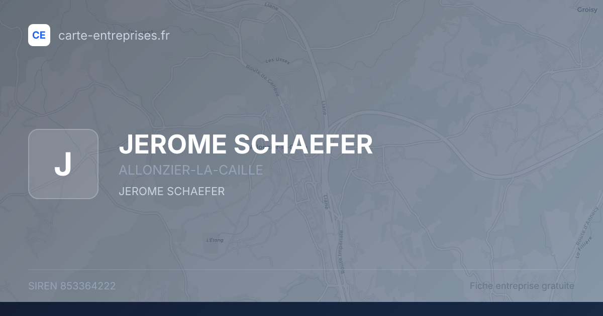 JEROME SCHAEFER — 853364222 — fiche entreprise