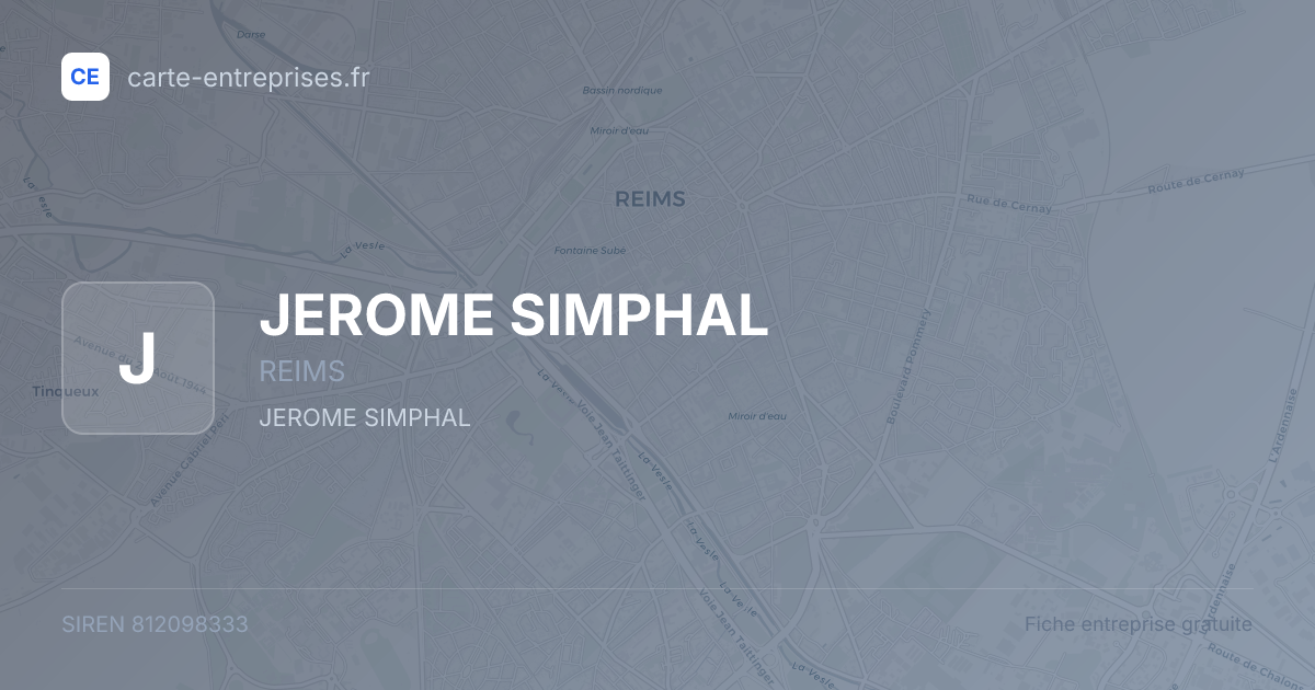 JEROME SIMPHAL — 812098333 — fiche entreprise