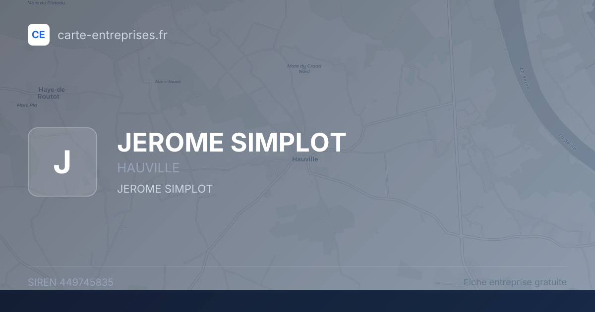 JEROME SIMPLOT — 449745835 — fiche entreprise