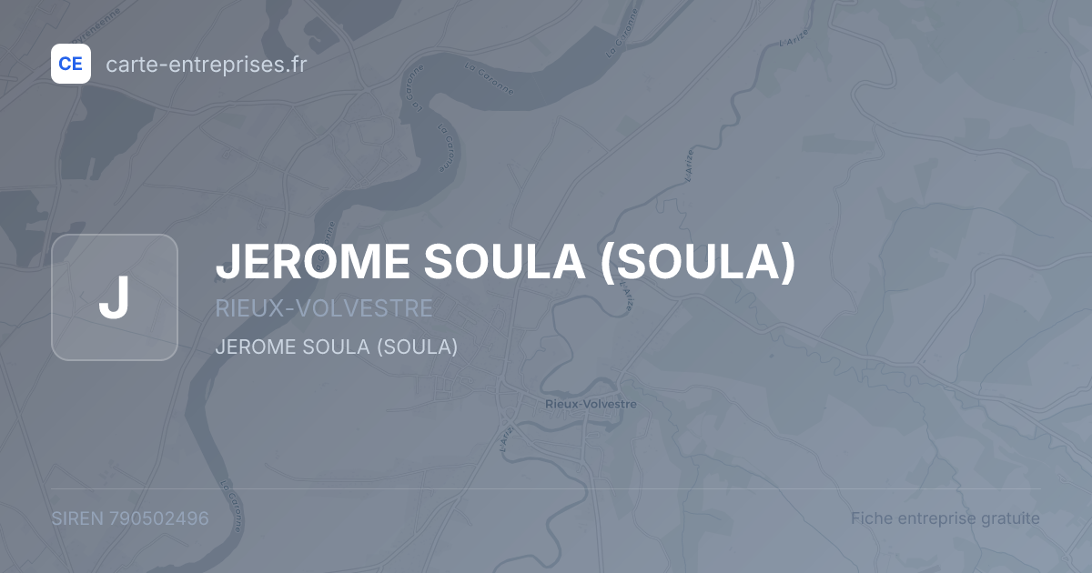 JEROME SOULA (SOULA) — 790502496 — fiche entreprise
