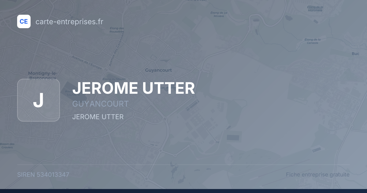 JEROME UTTER — 534013347 — fiche entreprise