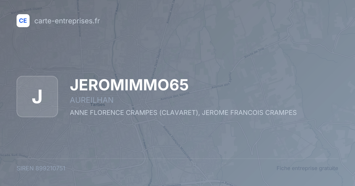JEROMIMMO65 — 899210751 — fiche entreprise