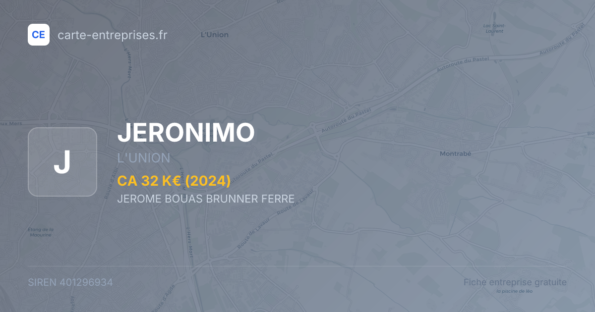 JERONIMO — 401296934 — fiche entreprise