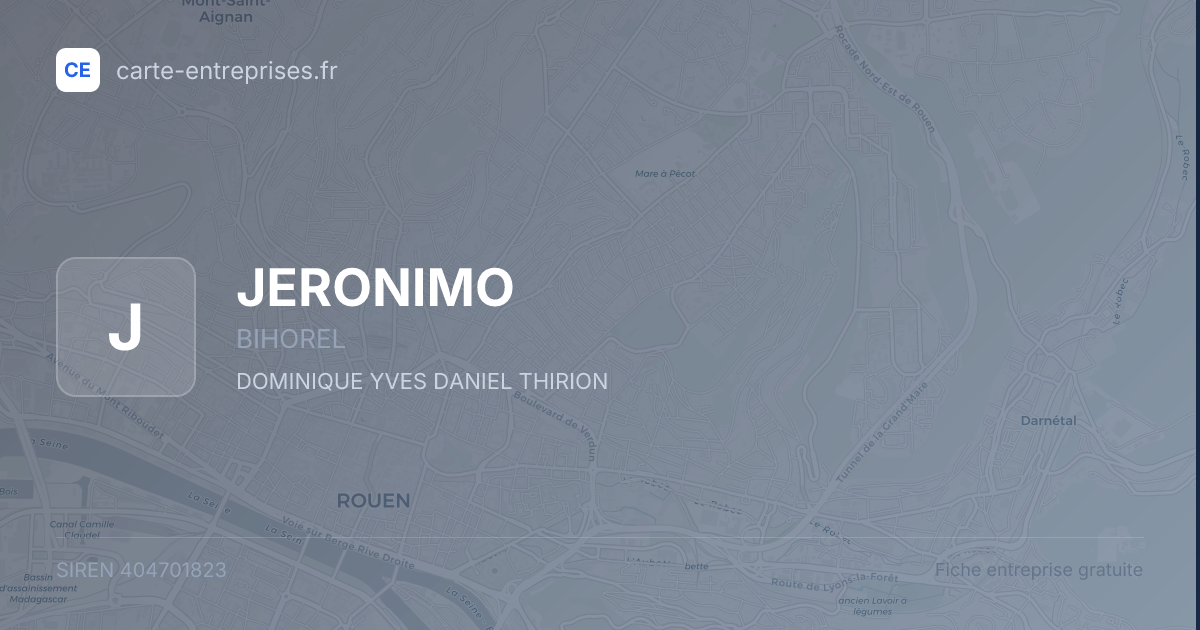 JERONIMO — 404701823 — fiche entreprise