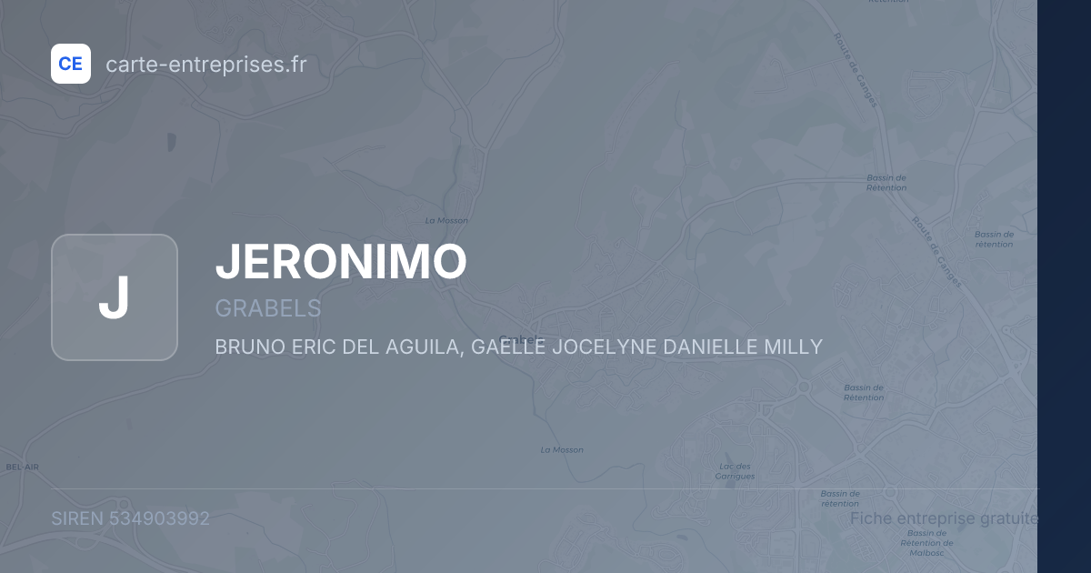 JERONIMO — 534903992 — fiche entreprise