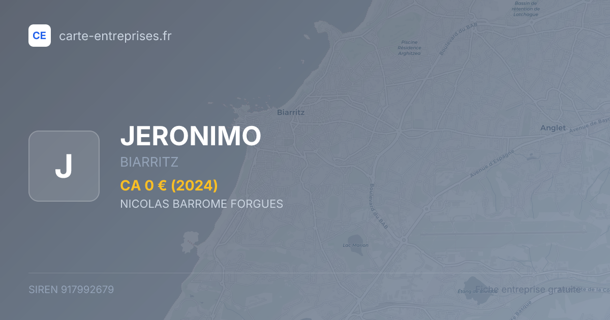 JERONIMO — 917992679 — fiche entreprise