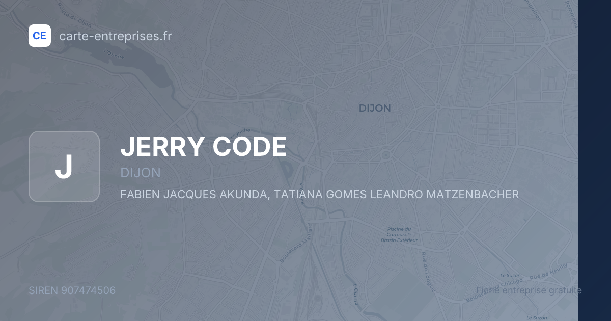 JERRY CODE — 907474506 — fiche entreprise