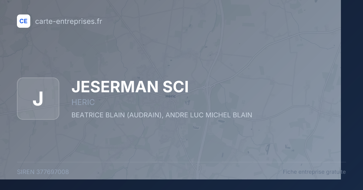 JESERMAN SCI — 377697008 — fiche entreprise