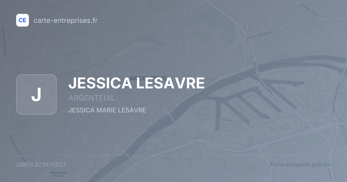 JESSICA LESAVRE — 823474622 — fiche entreprise