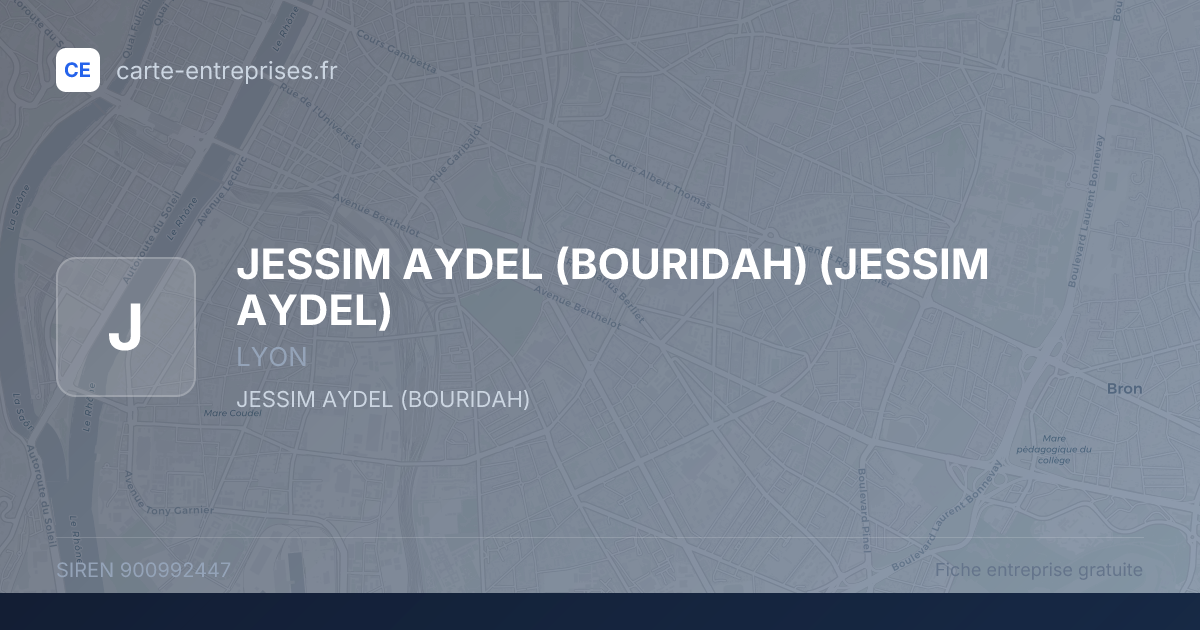 JESSIM AYDEL (BOURIDAH) (JESSIM AYDEL) — 900992447 — fiche entreprise