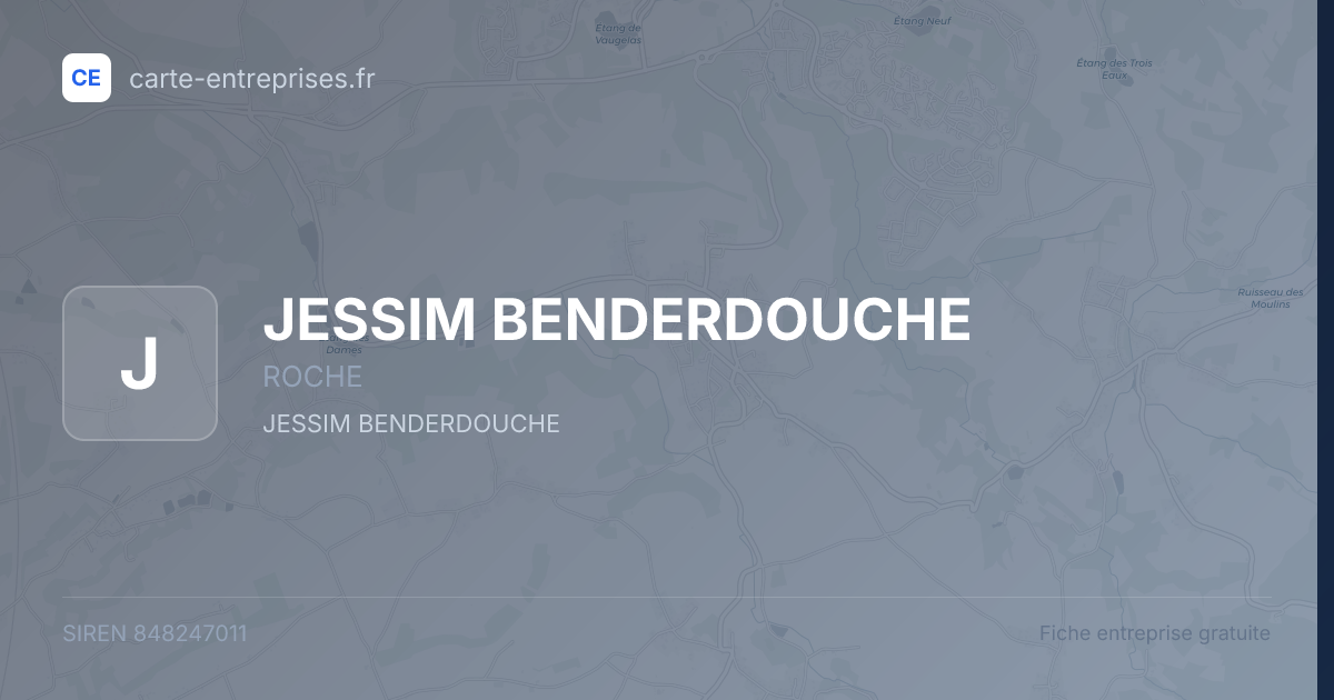 JESSIM BENDERDOUCHE — 848247011 — fiche entreprise