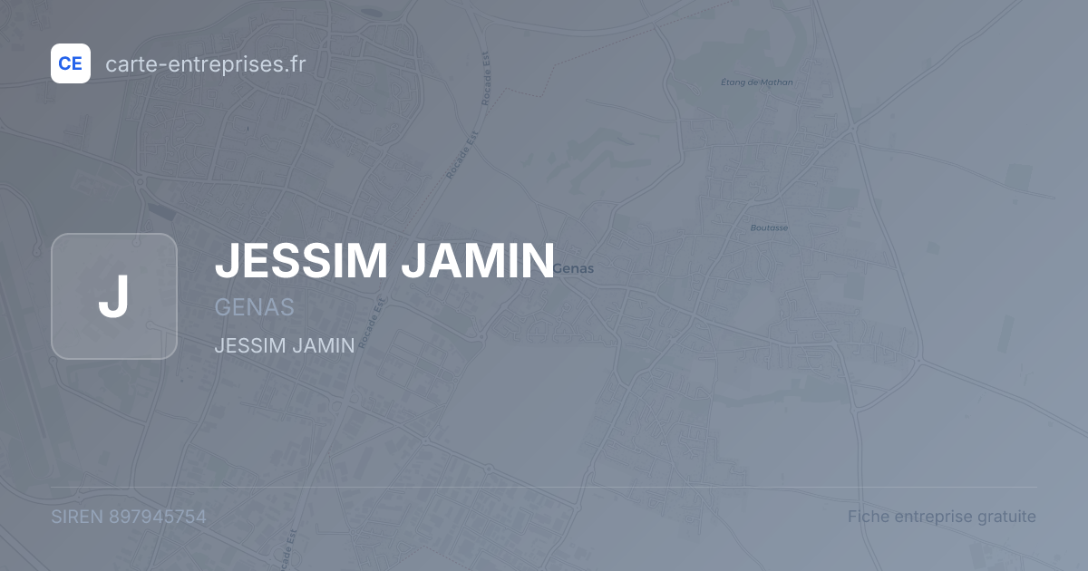 JESSIM JAMIN — 897945754 — fiche entreprise
