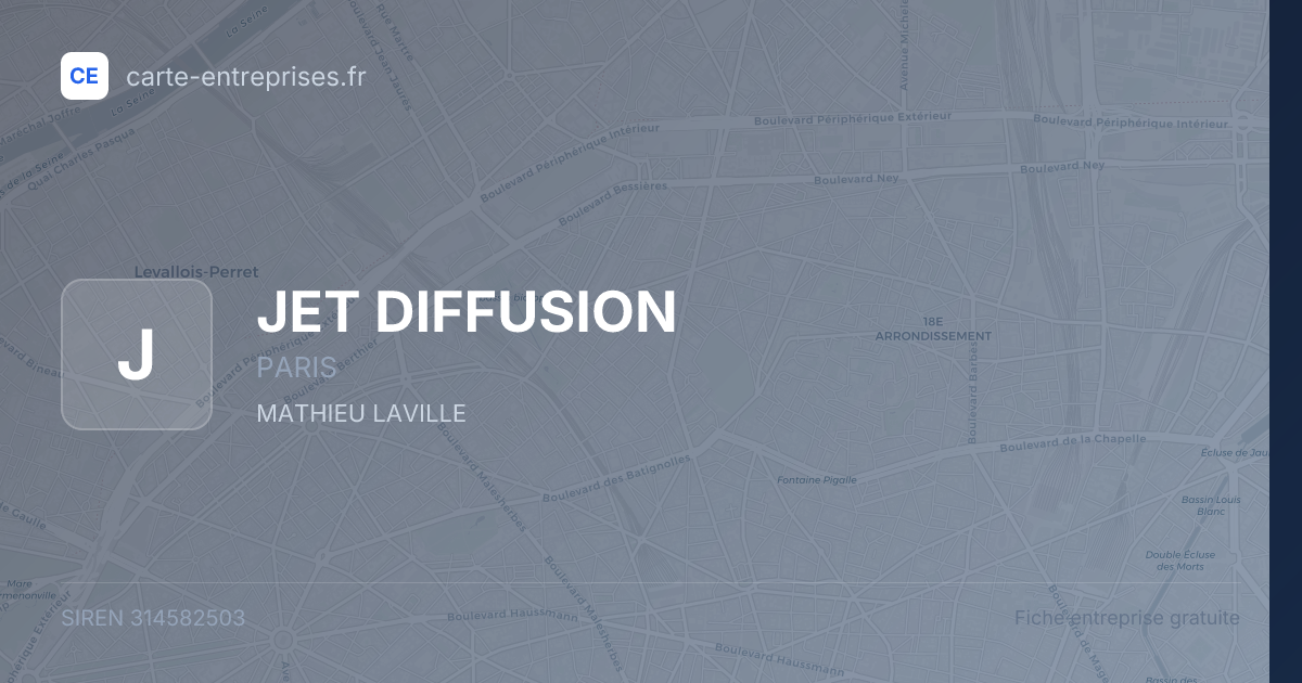 JET DIFFUSION — 314582503 — fiche entreprise