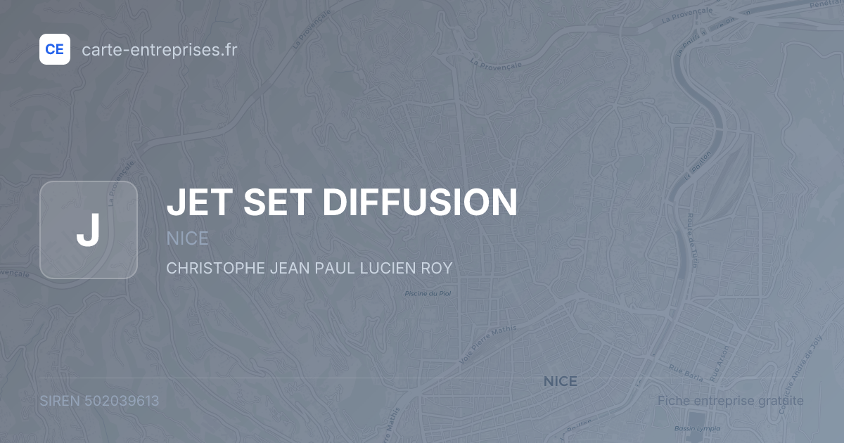 JET SET DIFFUSION — 502039613 — fiche entreprise