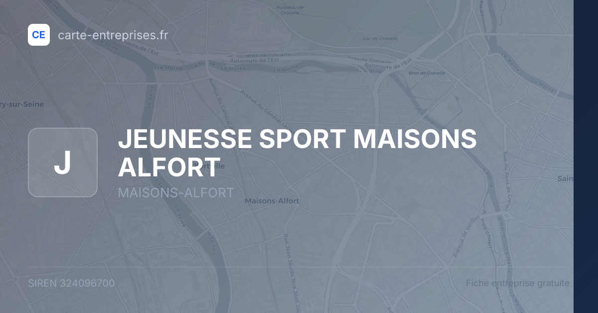 JEUNESSE SPORT MAISONS ALFORT — 324096700 — fiche entreprise