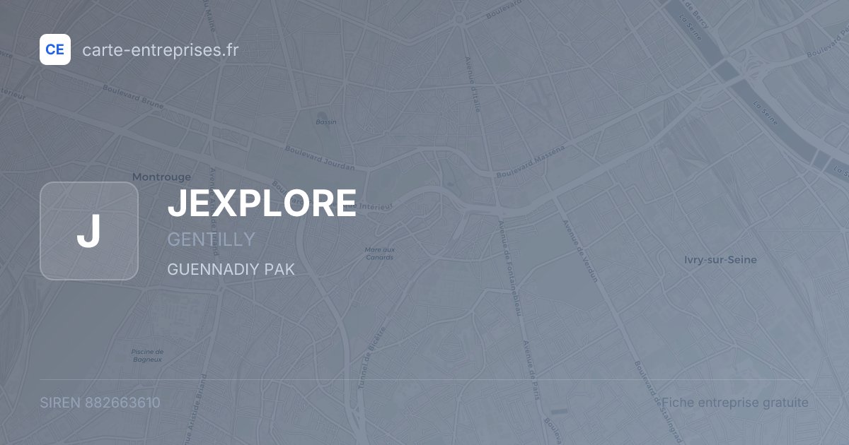 JEXPLORE — 882663610 — fiche entreprise