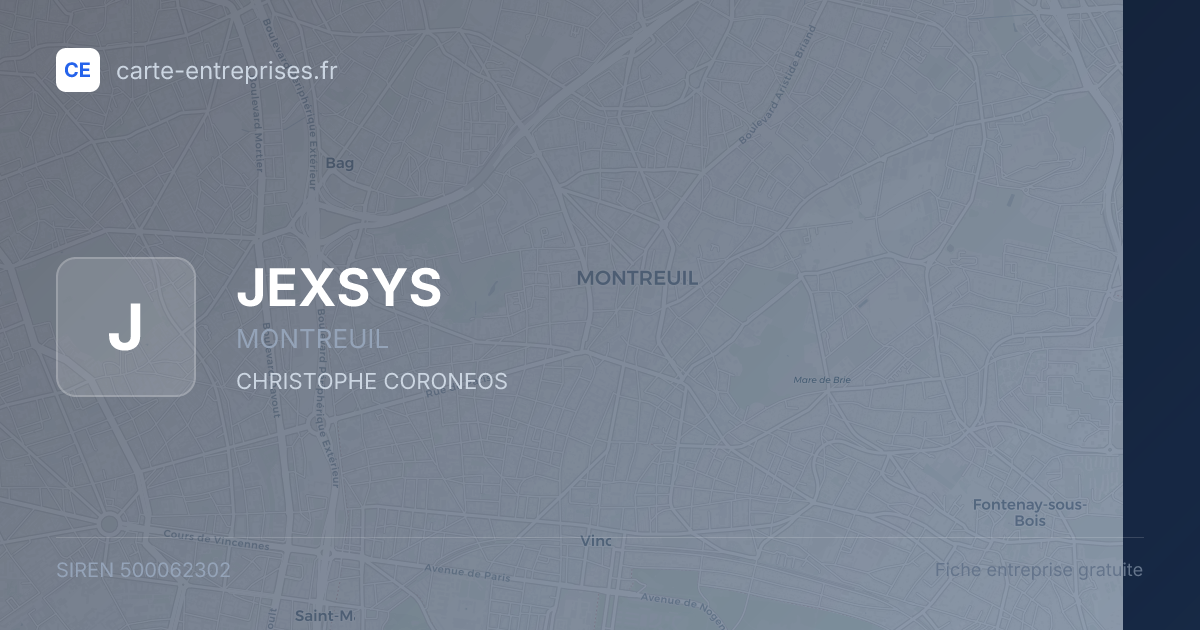 JEXSYS — 500062302 — fiche entreprise