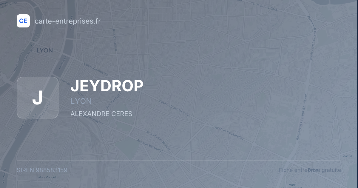 JEYDROP — 988583159 — fiche entreprise