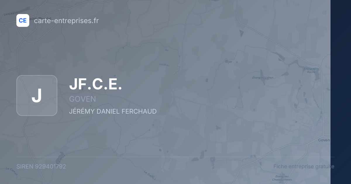 JF.C.E. — 929401792 — fiche entreprise