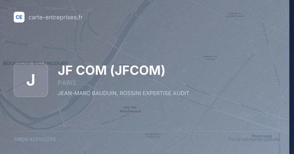 JF COM (JFCOM) — 428103246 — fiche entreprise