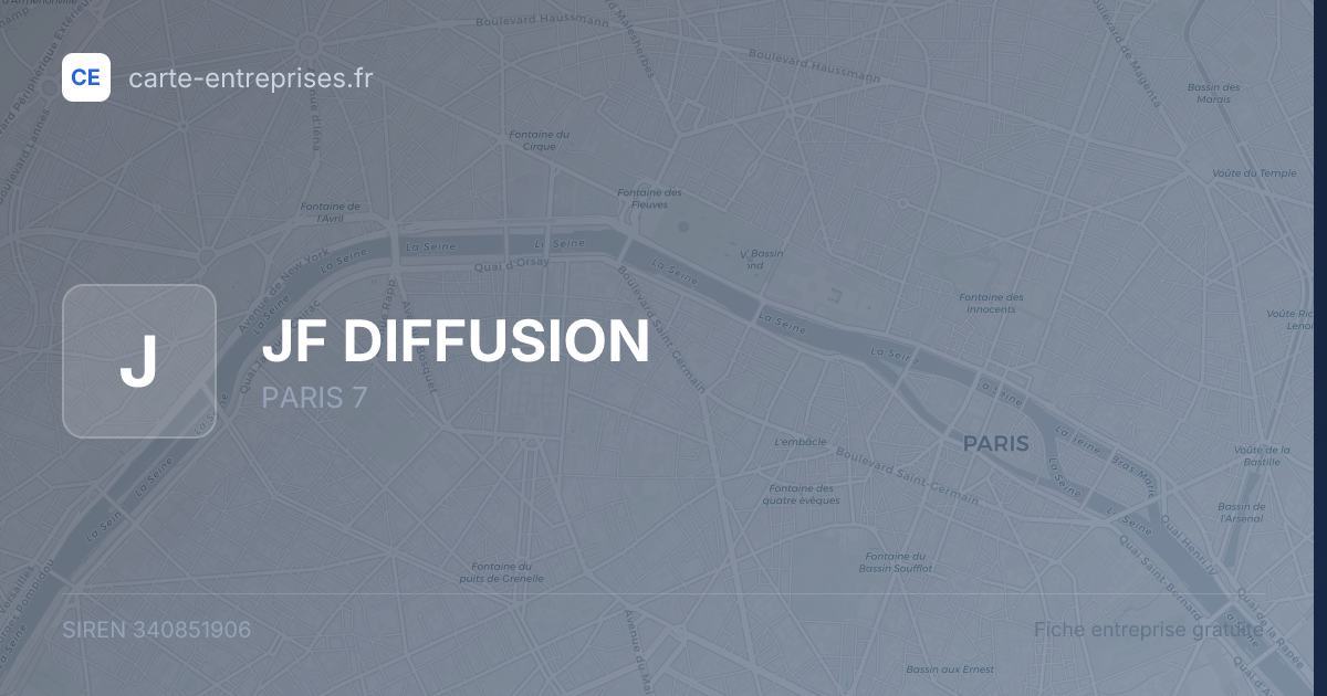 JF DIFFUSION — 340851906 — fiche entreprise