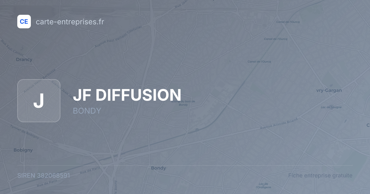 JF DIFFUSION — 382068591 — fiche entreprise