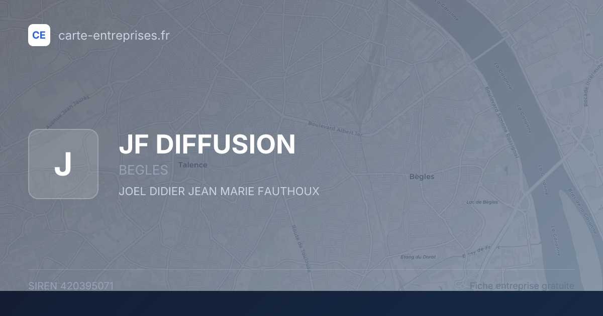 JF DIFFUSION — 420395071 — fiche entreprise