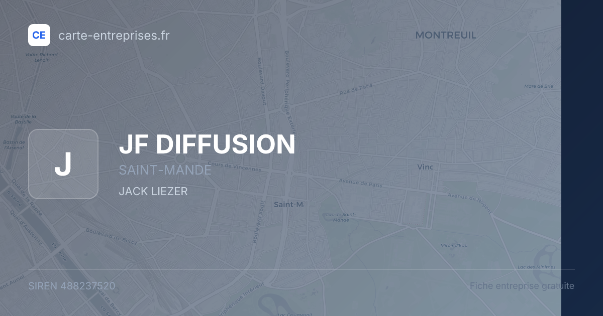 JF DIFFUSION — 488237520 — fiche entreprise