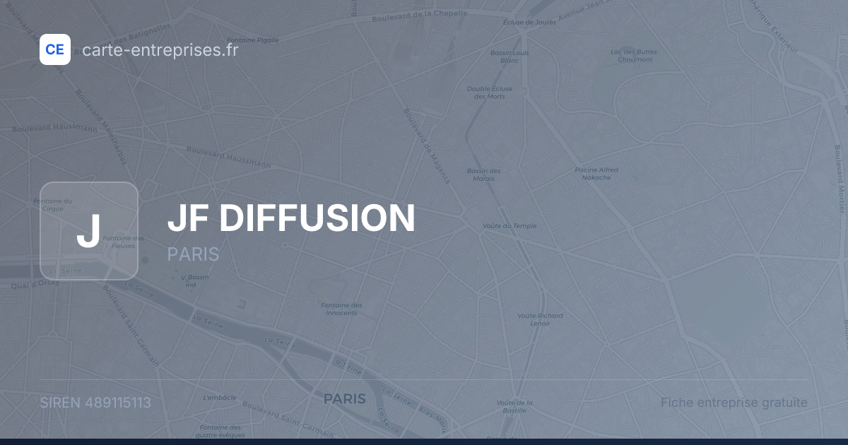 JF DIFFUSION — 489115113 — fiche entreprise
