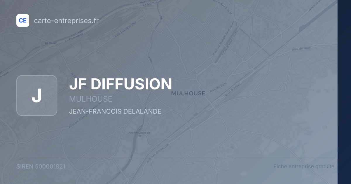 JF DIFFUSION — 500001821 — fiche entreprise